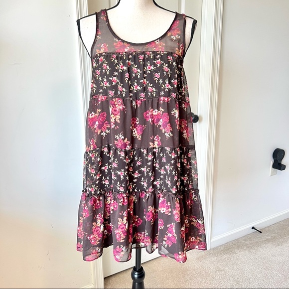 URBAN OUTFITTERS Kimchi Blue Prairie Rose Babydoll Boho Dress—SZ. Small - Picture 4 of 14